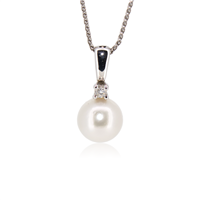 Collier Idee Preziose dal 1987 Femme in Or blanc Perla 0.08 Ct IP.CK18B/8P - IP.CK18B/8P